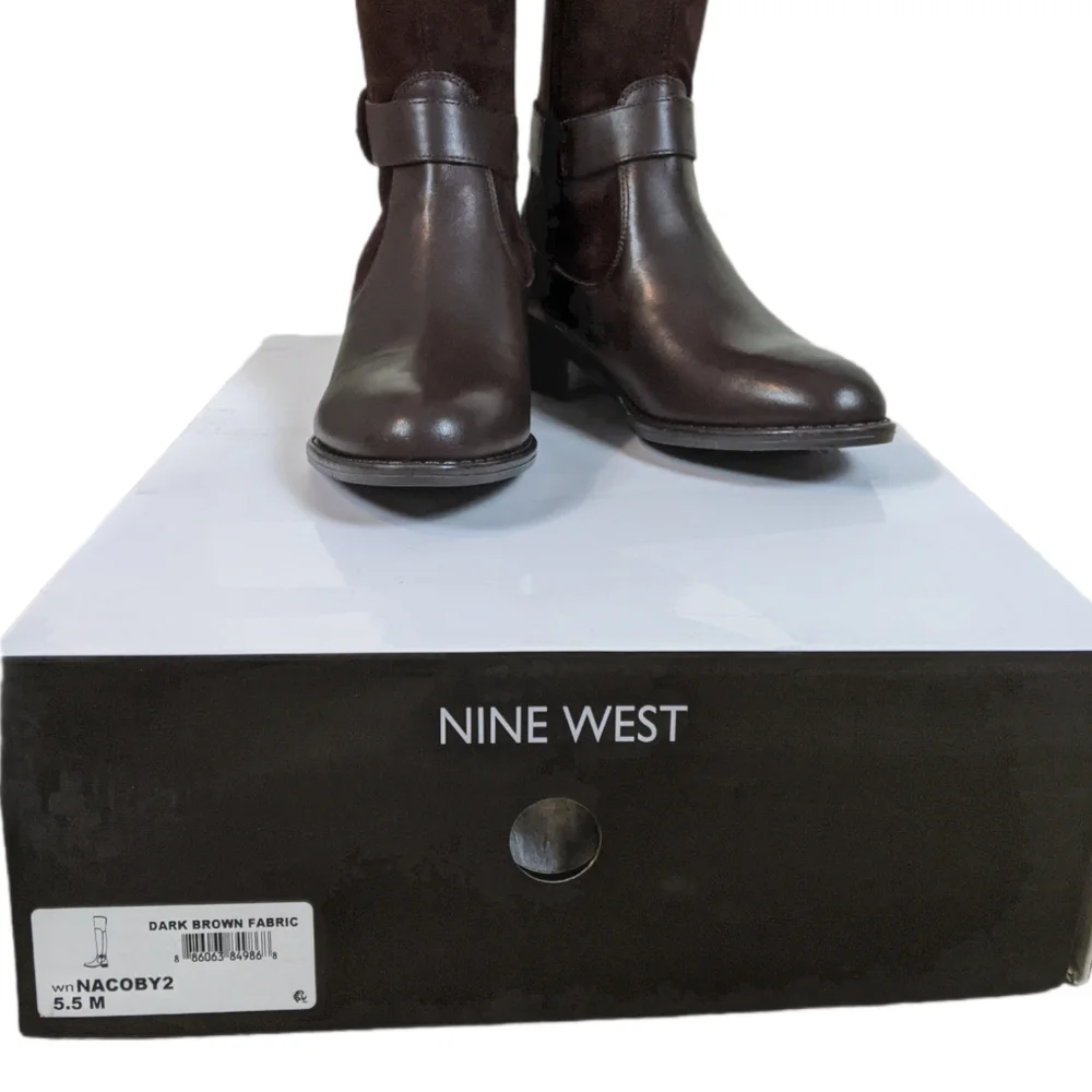 Nine West Over the Knee Brown Boots Size 5.5